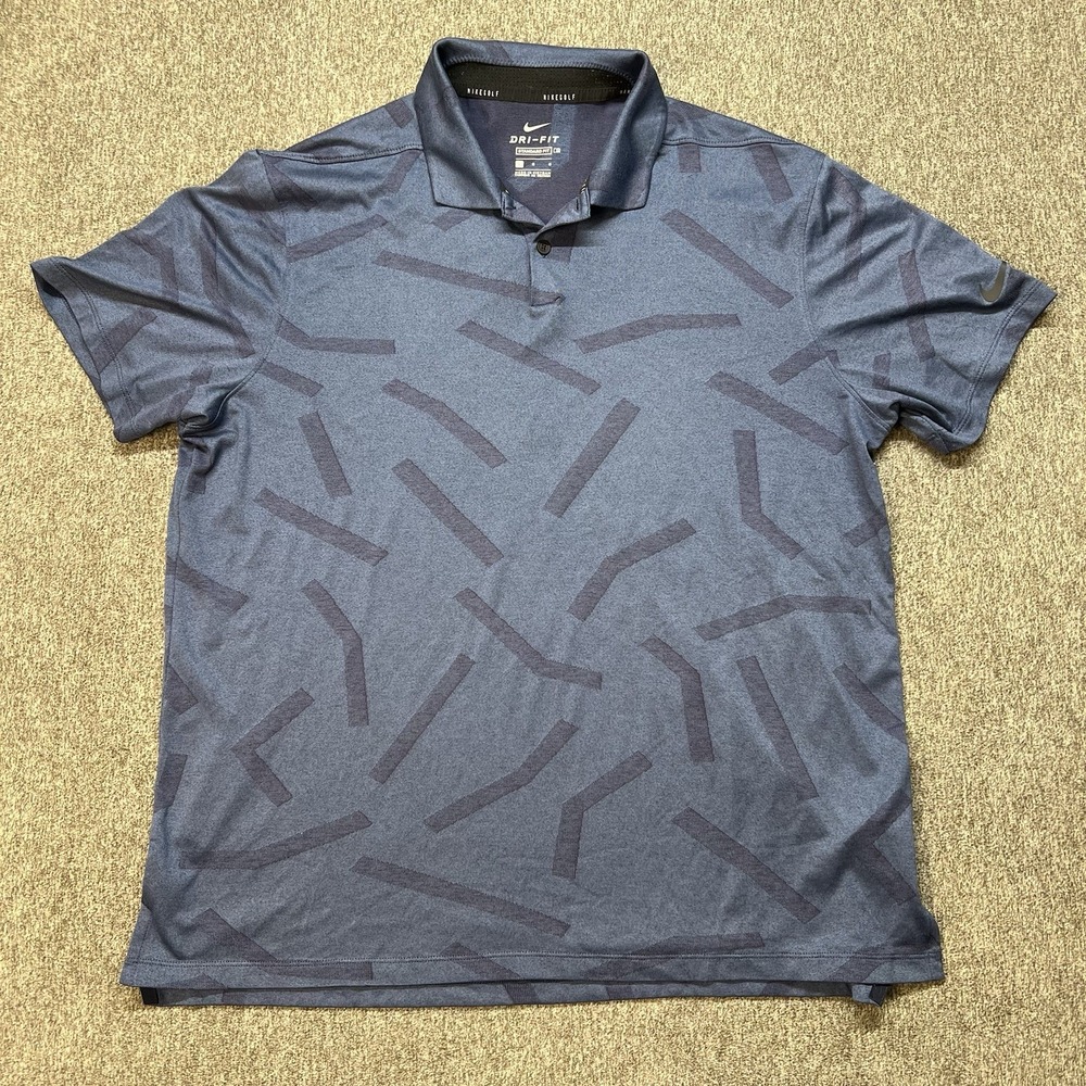 Nike Mens Dri-Fit‎ Vapor Line Jacquard Golf Polo Medium Blue DH3863-451